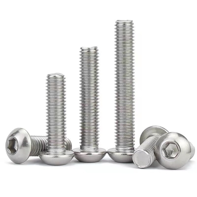 SS304 Stainless Steel Hex Socket Button Head Screws ISO3506-1 Metric A2-70