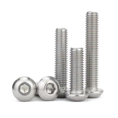SS304 Stainless Steel Hex Socket Button Head Screws ISO3506-1 Metric A2-70