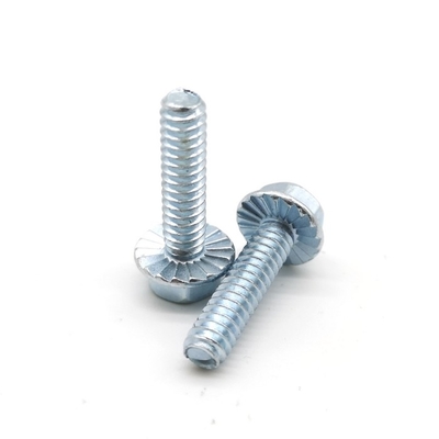 DIN 6921 Zinc Plated Bolts And Nuts Steel Hex Serrated Flanged Hex Head Screws Class 8.8