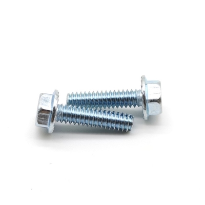 DIN 6921 Zinc Plated Bolts And Nuts Steel Hex Serrated Flanged Hex Head Screws Class 8.8