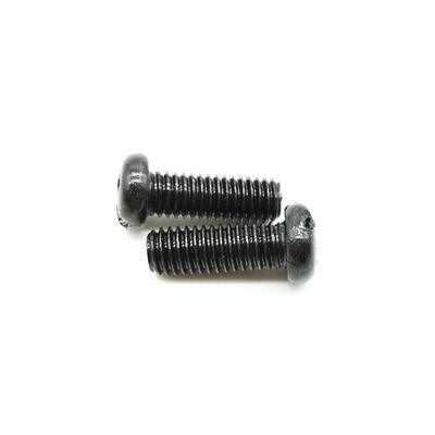 Black Zinc Steel 4mm Slotted Round Head Machine Screws Phillips Combo Drive